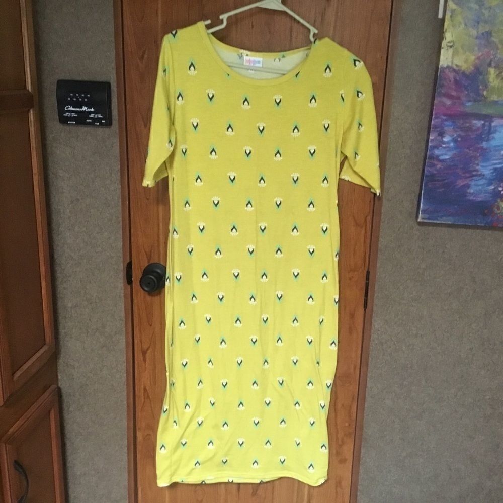 LuLaRoe Women’s M Ankle Length Cotton Knit Dress